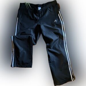 Adidas Classic Black Track Pants w/ Split Hem